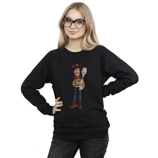 Disney Toy Story 4 för dam/dam, Woody And Forky Sweatshirt S B Black S