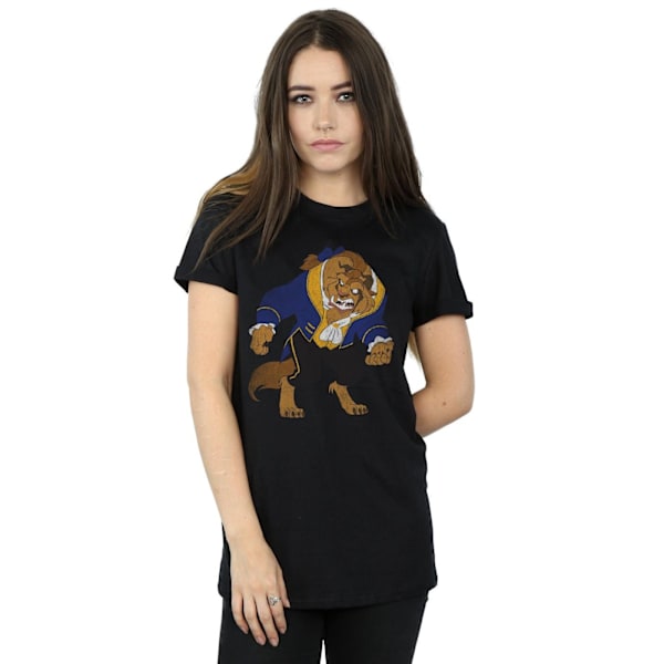 Skönheten och odjuret Dam/Dam Classic Cotton Boyfriend T-S Black L