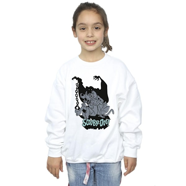 Scooby Doo Flickor Skrämd Hopp Sweatshirt 3-4 År Vit White 3-4 Years