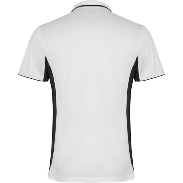 Roly Unisex Vuxen Montmelo Kortärmad Sportpolotröja 3XL White/Solid Black 3XL