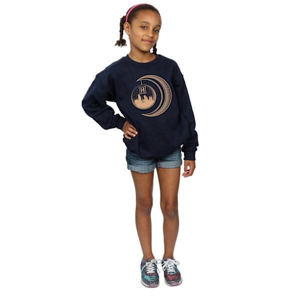 Harry Potter Hogwarts Moon Sweatshirt för flickor 9-11 år Marinblå Navy Blue 9-11 Years