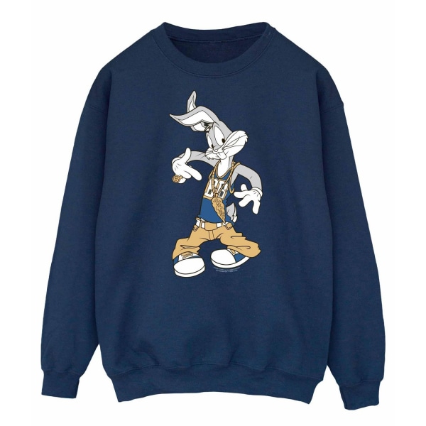 Looney Tunes Herr Rapper Bugs Bunny Sweatshirt L Marinblå Navy Blue L