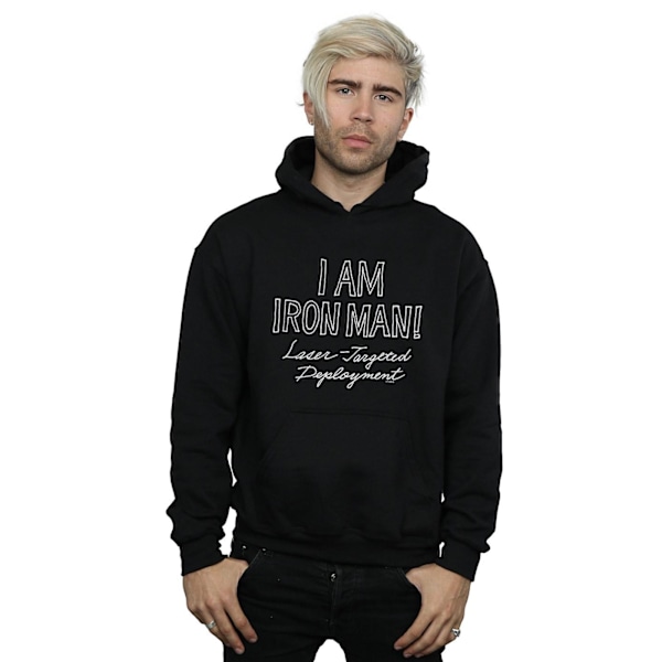 Marvel Herr I Am Iron Man Hoodie 4XL Svart Black 4XL