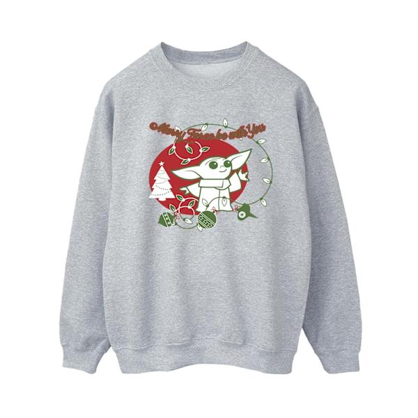 Star Wars The Mandalorian Dam/Damer Baby Yoda Force Be With Sports Grey L