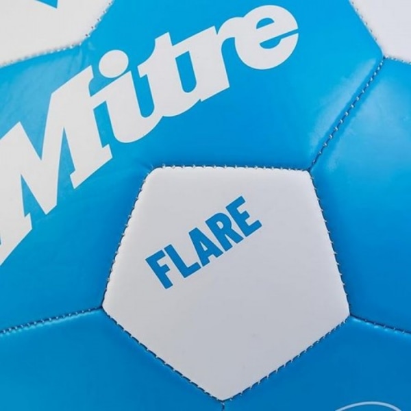 Mitre Flare 2024 Fotboll 5 Fluorescerande Blå/Vit Fluorescent Blue/White 5