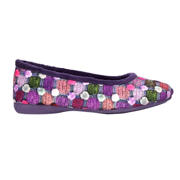 Sleepers Dam/Dam Samira Ballerina Tofflor 7 UK Lila Purple 7 UK