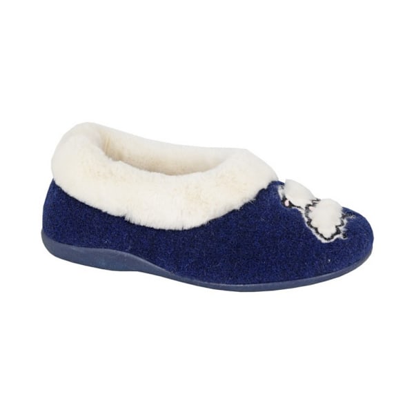 Sleepers Dam/Dam Nikki Fårtofflor 3 UK Marinblå/Vit Navy/White 3 UK