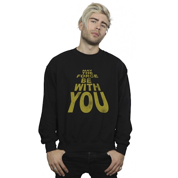 Star Wars Herr May The Force Be With You Sweatshirt M Svart Black M