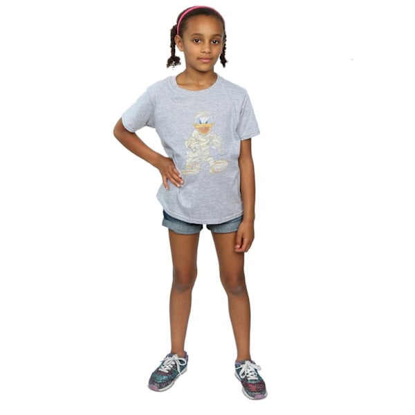 Disney Girls Mummy Donald Duck Bomull T-shirt 7-8 År Sport Sports Grey 7-8 Years