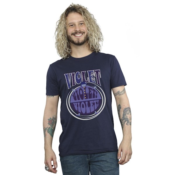 Willy Wonka Herrar Violet Turning Violet T-Shirt XL Marinblå Navy Blue XL