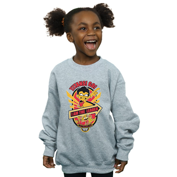 DC Comics Girls Teen Titans Go I Am The Leader Sweatshirt 12-13 Sports Grey 12-13 Years