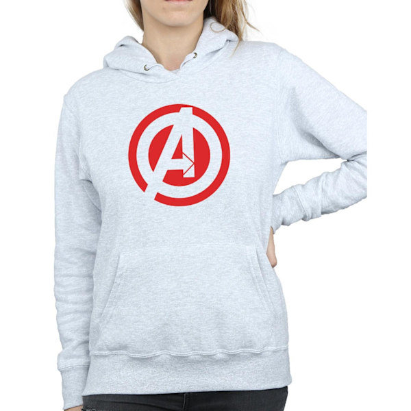 Marvel Womens/Ladies Avengers Assemble Solid A Logo Hoodie S He Heather Grey S