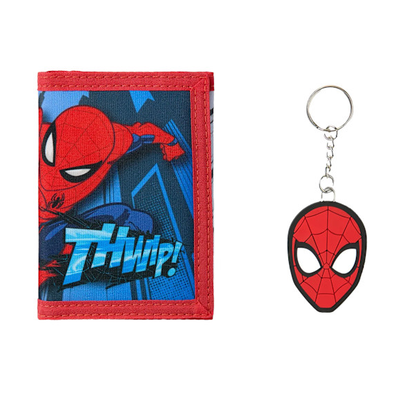 Spider-Man Thwip Plånbok med Kardborreknäppning Set One Size Flerfärgad Multicoloured One Size