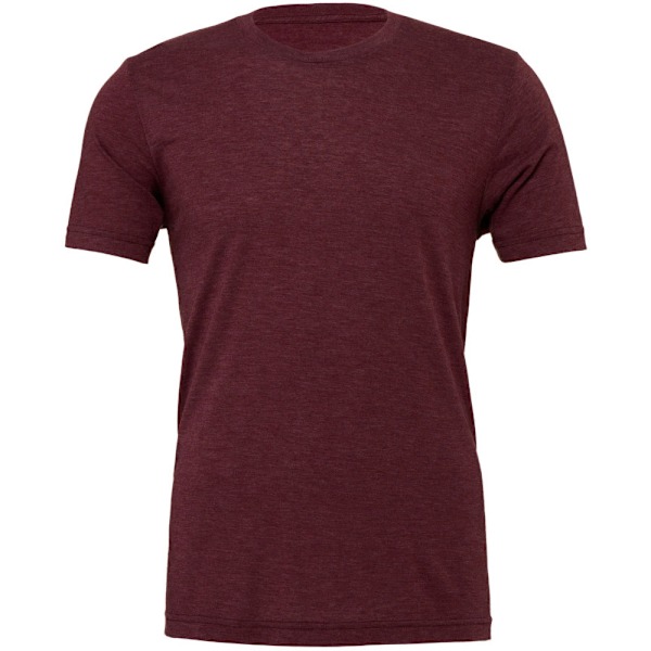 Canvas Herr Triblend Rundhals Enfärgad Kortärmad T-shirt M Mar Maroon Triblend M