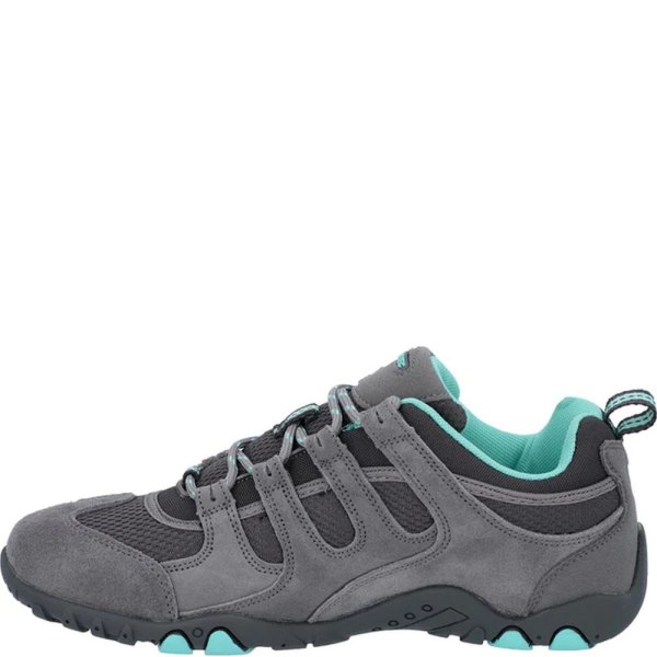 Hi-Tec Quadra II Suede Walking Shoes för män 7 UK Grå/Mint Grey/Mint 7 UK