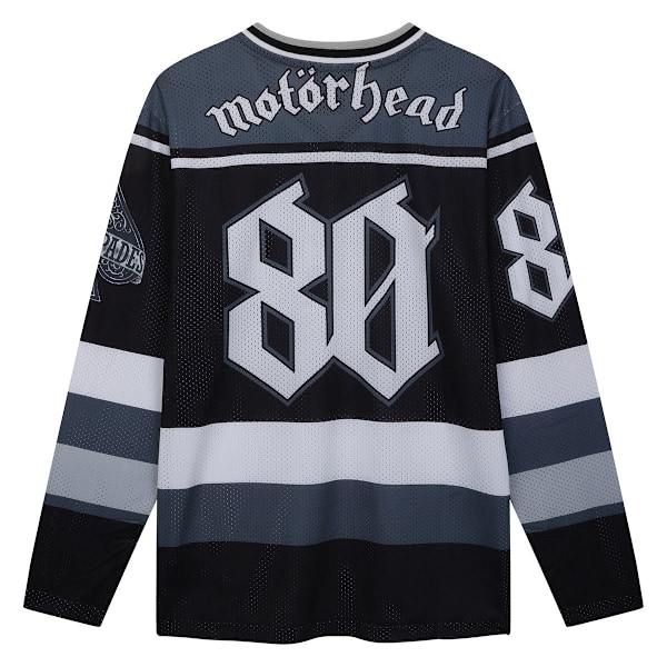 Amplified Mens Motorhead Hockey Jersey M Svart/Grå Black/Grey M