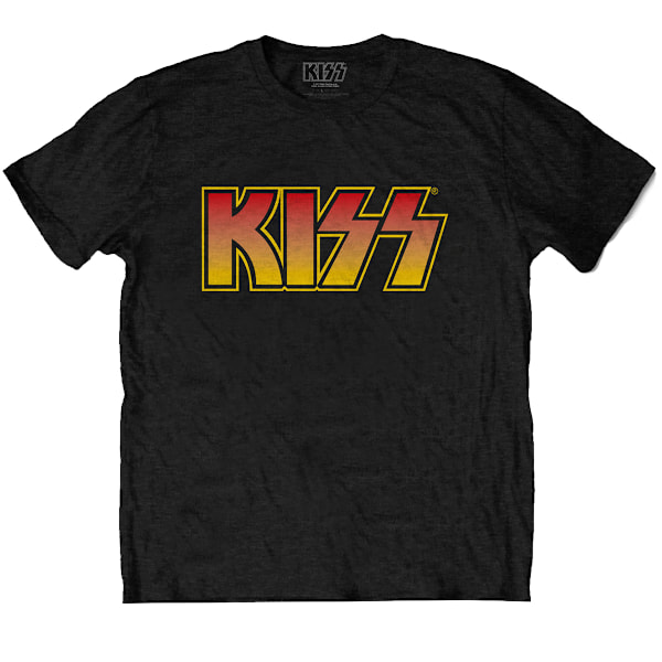 Kiss Unisex Vuxen Klassisk Logotyp T-shirt XXL Svart Black XXL