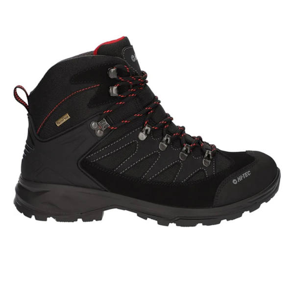 Hi-Tec Clamber Suede Walking Boots för Herr 10 UK Charcoal/Red Charcoal/Red 10 UK
