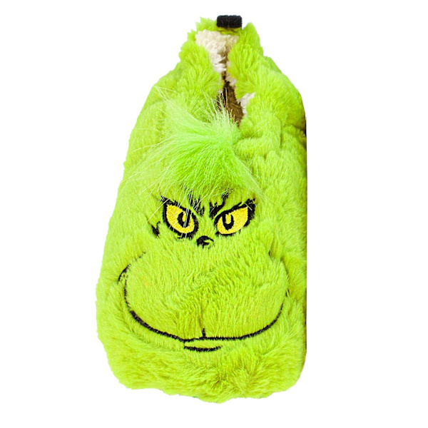 The Grinch Barn/Barn Embroiderat Ansikte Mjuka Tofflor 6 UK Green 6 UK-7 UK