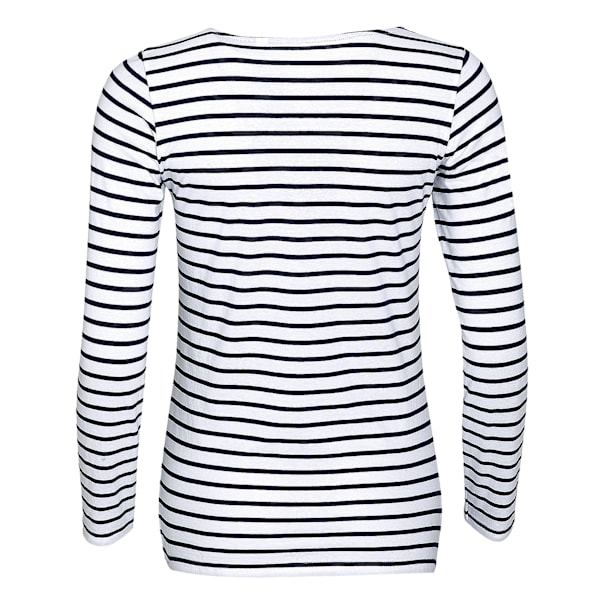 SOLS Dam/Kvinnor Marin Långärmad Randig T-shirt M Vit/Marin White/Navy M