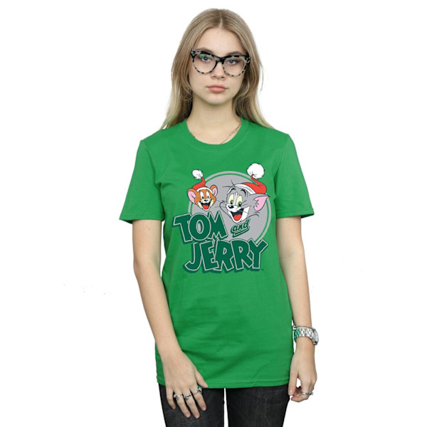 Tom And Jerry Dam/Damer Julhälsningar Bomull Pojkvän Irish Green M