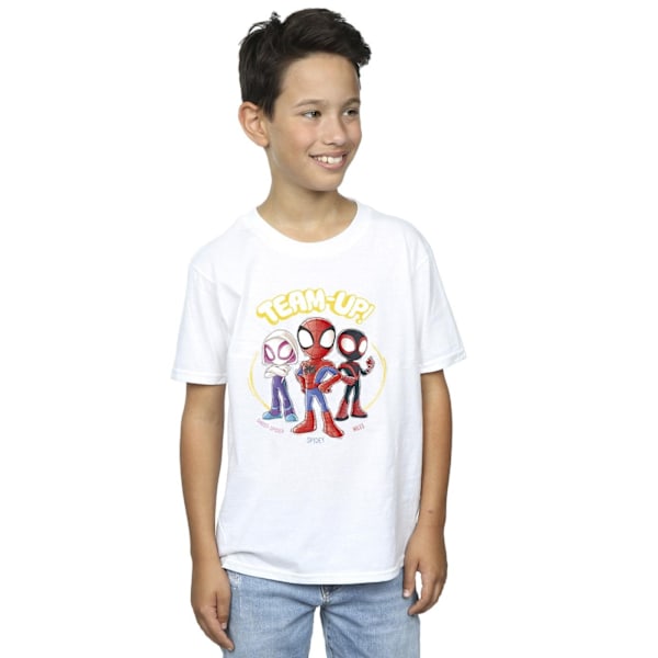 Marvel Boys Spidey And His Amazing Friends Sketch T-Shirt 7-8 år White 7-8 Years