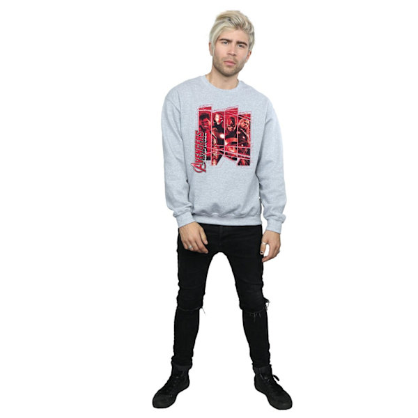 Marvel Herr Avengers Team Collage Sweatshirt 3XL Sports Grey Sports Grey 3XL