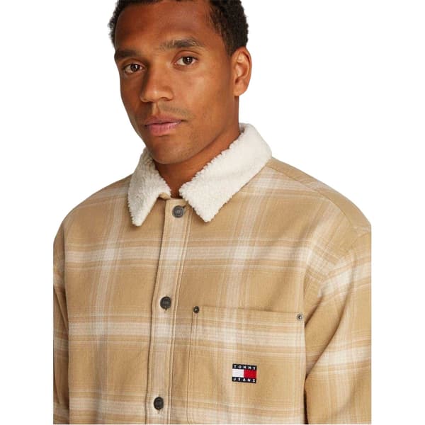 Tommy Jeans Herr Skjortjacka L Tan Tan L