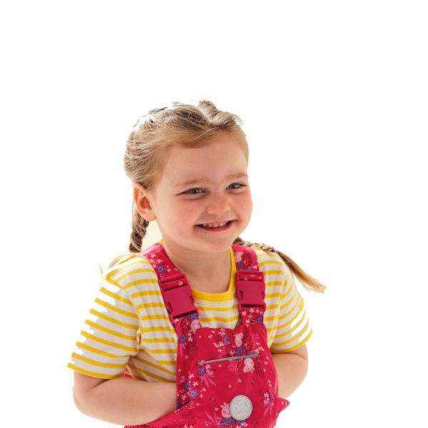 Regatta Barn/Barn Muddy Puddle Greta Gris Blommiga Dungarees Pink Fusion 9-12 Months