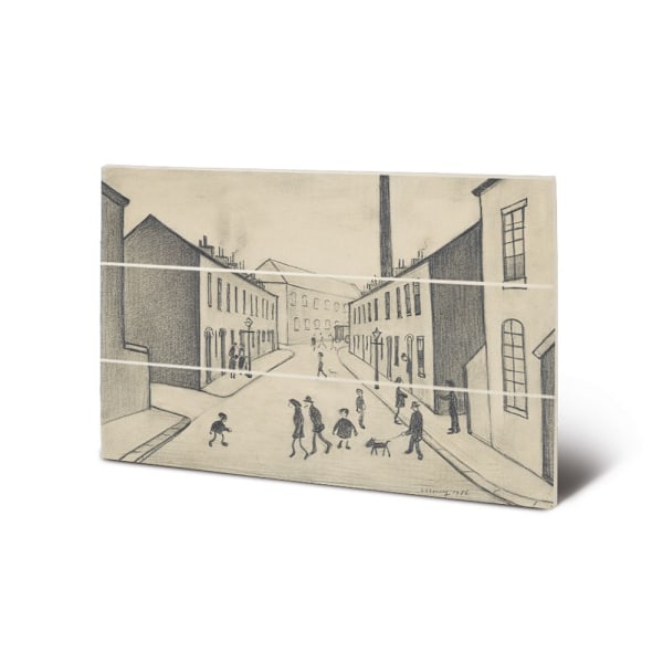 L.S. Lowry North James Henry Street Salford 1956 Tryck 20cm x 2 Cream 20cm x 29.5cm