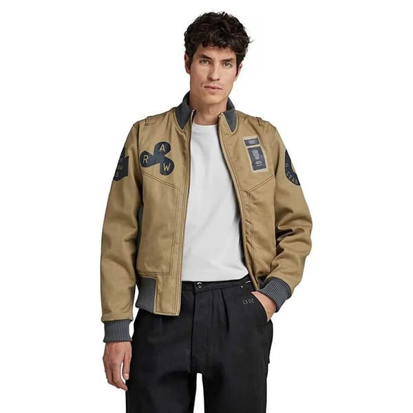 G-Star Herr Logotyp Lös Passform Bomberjacka S Khaki Khaki S