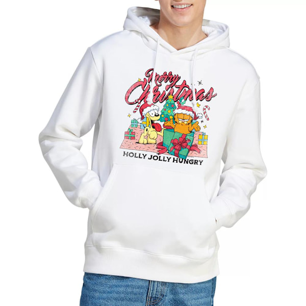 Garfield Herr Jul Hoodie M Vit White M