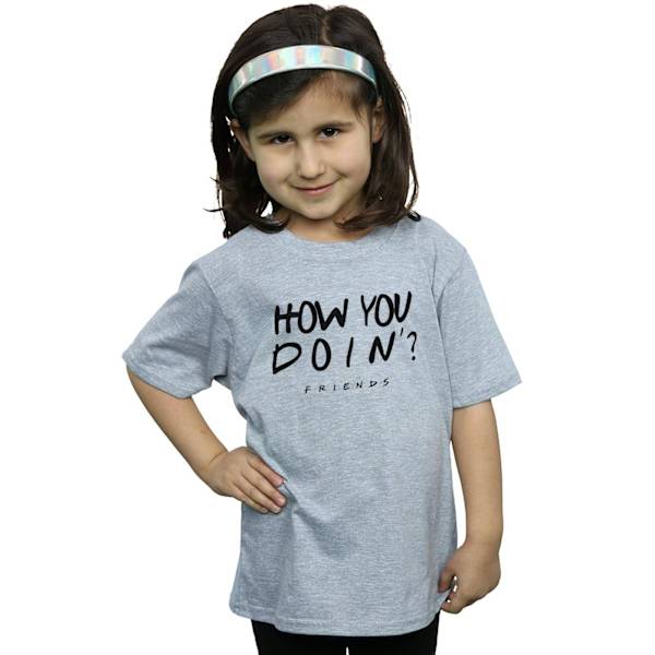 Friends Girls How You Doin? Bomull T-shirt 5-6 år Sports Grå Sports Grey 5-6 Years