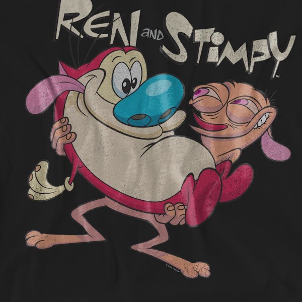 Ren & Stimpy Unisex Vuxen Two Of A Kind T-Shirt L Svart Black L