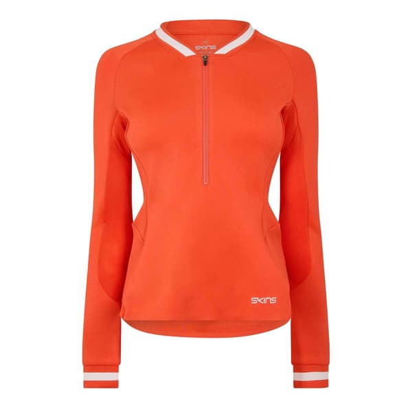 Skins Dam/Kvinnor Quarter Zip Underställströja 8 UK Röd Red 8 UK