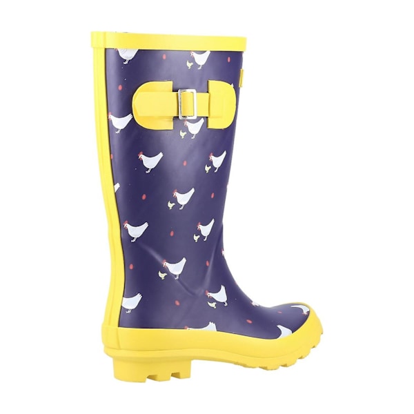 Cotswold Barnens/Barn Farmyard Kyckling Wellington Stövlar 3 UK Navy/Yellow 3 UK