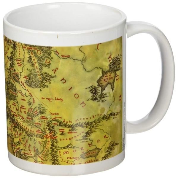 The Lord Of The Rings Middle Earth Mug En Storlek Brun/Vit Brown/White One Size