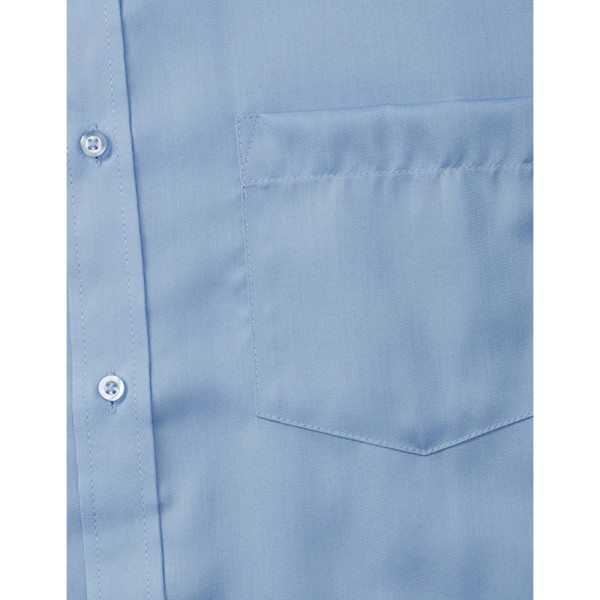 Russell Collection Herr Kortärmad Ultimate Non-Iron Shirt 17 Bright Sky 17.5inch