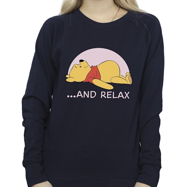 Disney Dam/Kvinnor Winnie The Pooh Relax Sweatshirt XXL Marinblå Navy Blue XXL