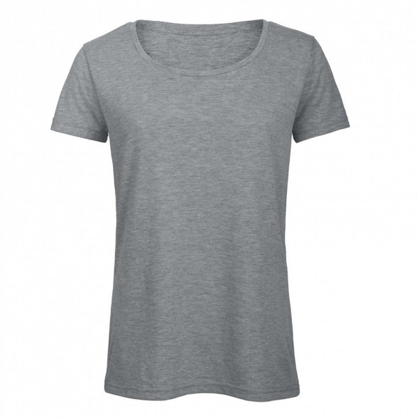 B&C Triblend T-shirt för dam/dam XS Ljusgrå Ljung Light Grey Heather XS