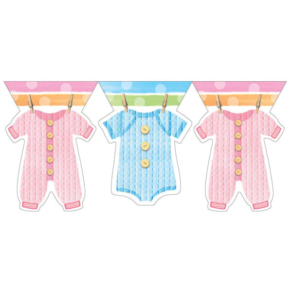 Creative Converting Baby Baby Shower Flag Banner One Si Multicoloured One Size