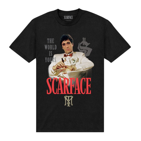 Scarface Unisex Vuxen The World Is Yours T-Shirt 3XL Svart Black 3XL