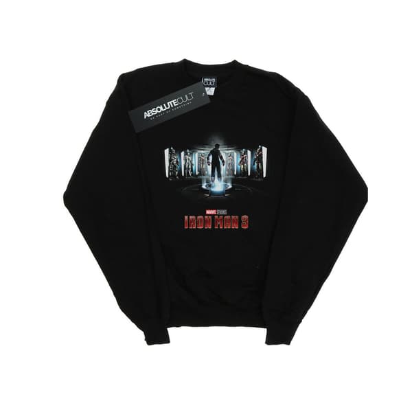 Marvel Studios Herr Iron Man 3 Poster Sweatshirt S Svart Black S
