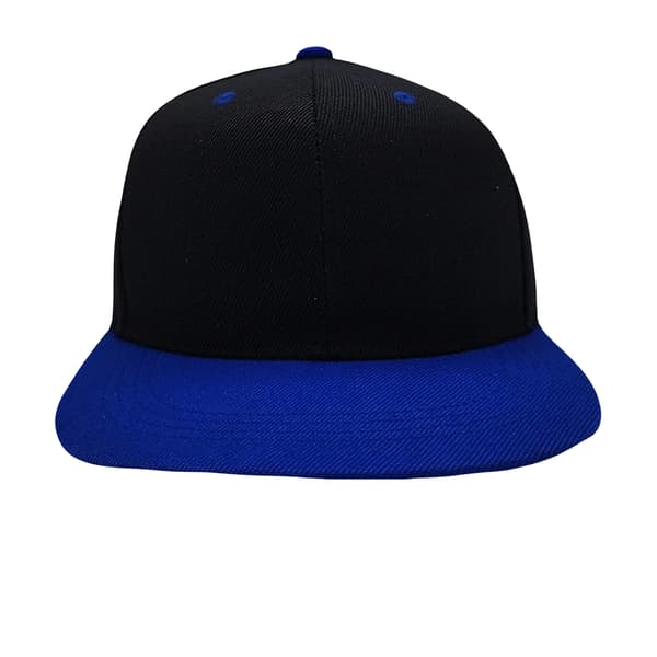 Beechfield Unisex Original Flat Peak Snapback Cap One Size Blac Black/Royal Blue One Size