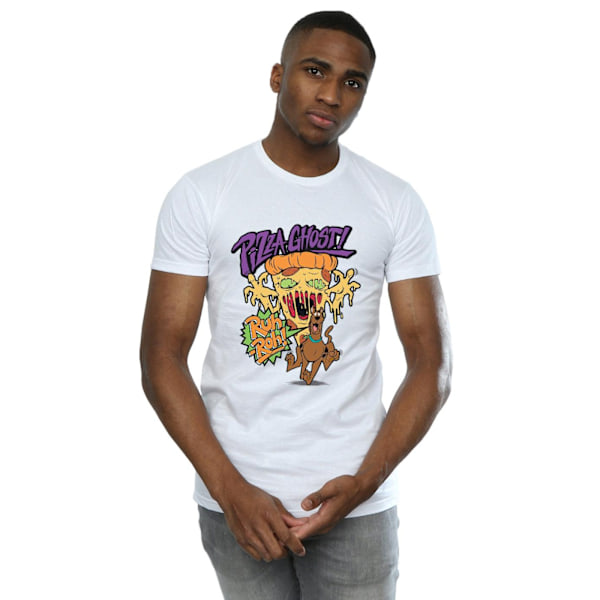 Scooby Doo Herr Pizza Ghost Bomull T-shirt L Vit White L