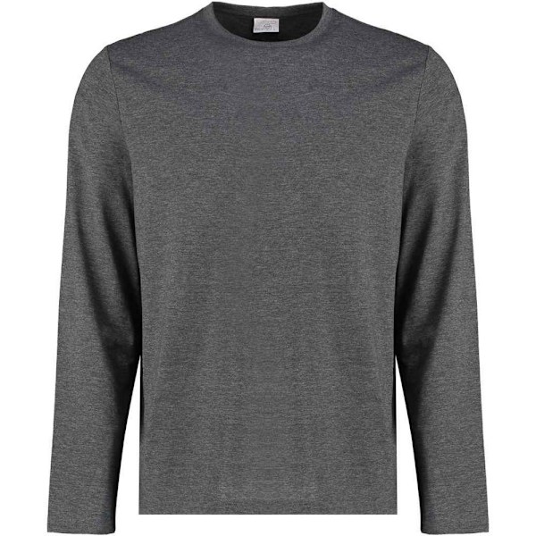 Kustom Kit Herr Superwash 60C Långärmad T-shirt XS Mörkgrå Dark Grey Marl XS
