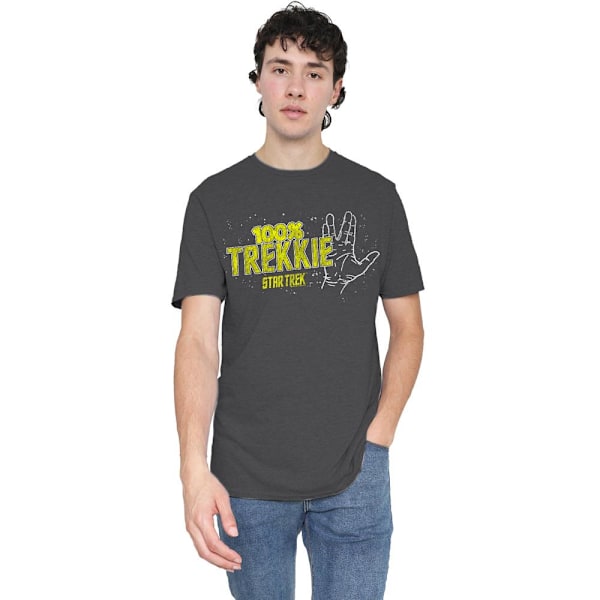 Star Trek Unisex Vuxen Trekkie T-Shirt XXL Kolgrå Charcoal XXL