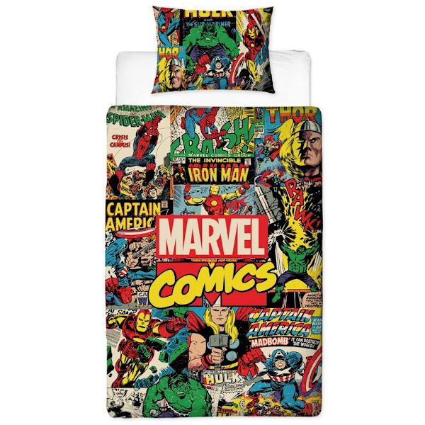 Marvel Comics Påslakanset Enkelt Flerfärgat Multicoloured Single