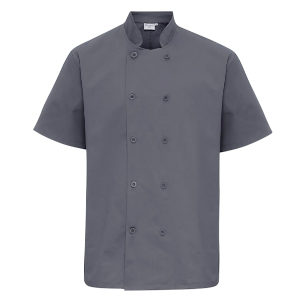 Premier Unisex Kortärmad Kockjacka / Arbetskläder M Stålgrå Steel Grey M