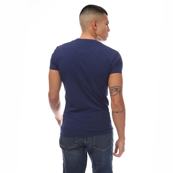 Emporio Armani Herr T-shirt med Rund Hals L Blå Blue L